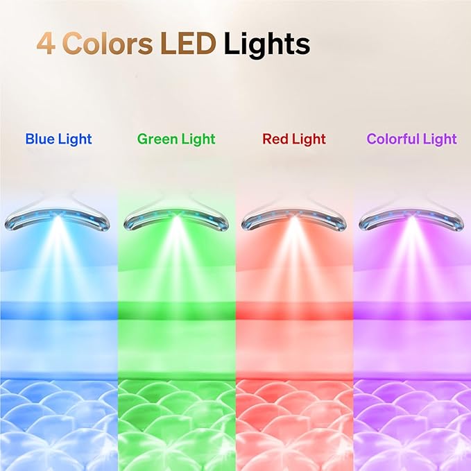 Face Massager Tool for Face and Neck, 7-in-1 Facial Neck Massager Tool with 4 Modes, Beauty Device Facial Massage for at-Home Skin Care or Travel Use