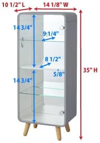 PaletteLife Figurine-Case, 4 Tiers, Green, Collection-Case, Mirror Backboard, Woodgrain, BLT-612GR