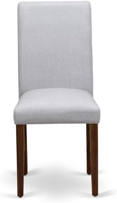 East West Furniture ANAB5-AWA-05 5 Piece Kitchen Table & Chairs Set Contains a Round Dining Room Table with Pedestal and 4 Upholstered Chairs, 36x36 Inch, Antique Walnut
