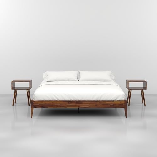 Dinkee Basic Bed Frame Without headboard - Dark Chocolate - King
