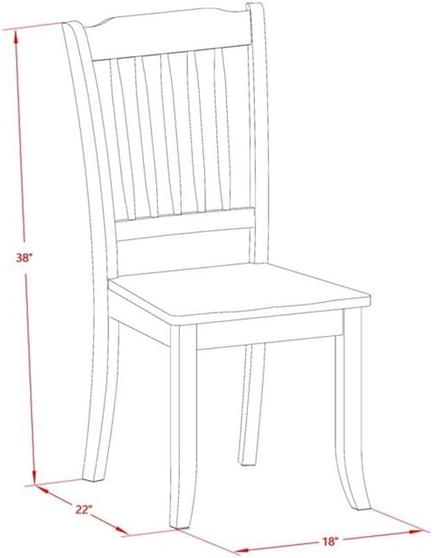 East West Furniture DODA9-LWH-W 9 Piece Dining Room Table Set Includes a Rectangle Kitchen Table with Butterfly Leaf and 8 Dining Chairs, 42x78 Inch, Linen White