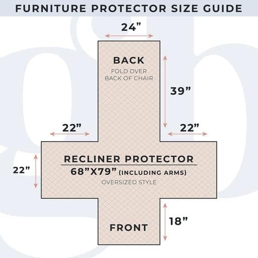 Great Bay Home Medallion Stitched Solid Furniture Protector Stain Resistant Durable Furniture Protector Elenor Collection (Recliner, Sage Green/Light Gray)