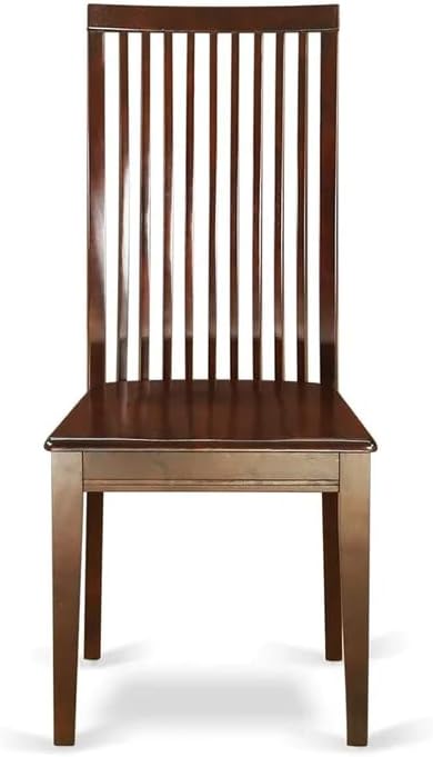 East West Furniture DMIP5-MAH-W 5 Piece Dining Table Set for 4 Includes a Round Kitchen Table with Dropleaf and 4 Kitchen Dining Chairs, 42x42 Inch, Mahogany