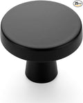 Ravinte 25 Pack Drawer Pulls 1-1/4 Inch Kitchen Cabinet Knobs Solid Round Dresser Drawer Knobs Matte Black Dresser Knobs Drawer Knobs Simple Cabinet Hardware for Cupboard Drawer Pulls