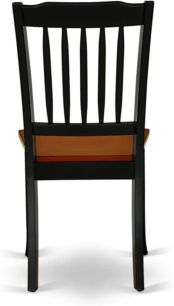 East West Furniture LGDA7-BCH-W 7 Piece Dining Room Furniture Set Consist of a Rectangle Wooden Table with Butterfly Leaf and 6 Kitchen Dining Chairs, 42x84 Inch, Black & Cherry