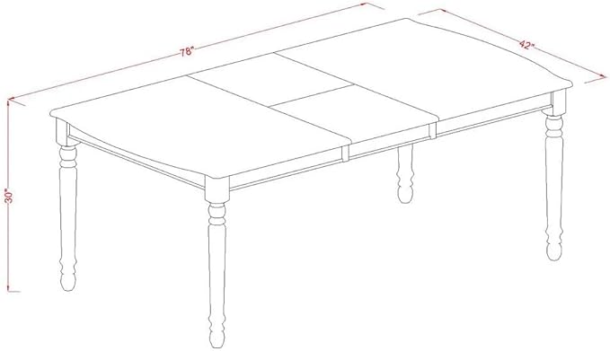 East West Furniture LGDA7-LWH-23 7 Piece Dining Set Includes a Rectangle Dining Table with Butterfly Leaf and 6 Polyester Fabric Upholstered Chairs, linen white