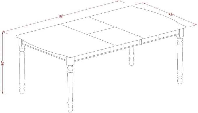 East West Furniture DODA9-LWH-32 9 Piece Kitchen Table Set Contains a Rectangle Dining Table with Butterfly Leaf and 8 Polyester Fabric Upholstered Chairs, 42x78 Inch, linen white