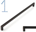 KOOFIZO Solid Square Bar Cabinet Handle - Oil Rubbed Bronze Furniture Pull, 12.6 Inch/320mm Screwhole Distance, 1-Piece for Kitchen Cupboard Door, Bedroom Dresser Drawer, Bathroom Wardrobe Hardware