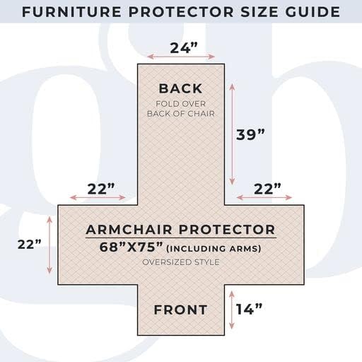 Great Bay Home Medallion Stitched Solid Furniture Protector Stain Resistant Durable Furniture Protector Elenor Collection (Chair, Chocolate/Taupe)