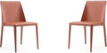 Manhattan Comfort Paris Clay Saddle Leather Dining Chair (Set of 4), Clay