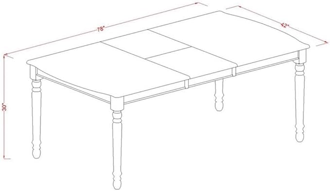East West Furniture DOIP7-MAH-C 7 Piece Kitchen Table Set Consist of a Rectangle Dining Table with Butterfly Leaf and 6 Linen Fabric Upholstered Dining Chairs, 42x78 Inch, Mahogany