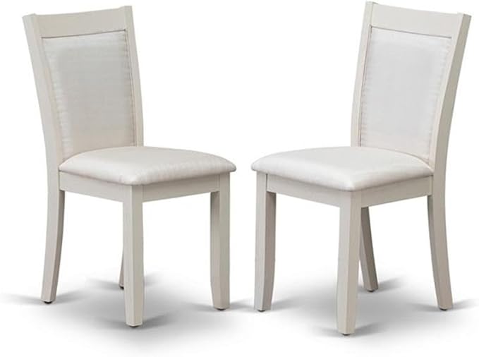 East West Furniture X097MZ001-5 5 Piece Dining Table Set for 4 Includes a Rectangle Kitchen Table with X-Legs and 4 Cream Linen Fabric Parsons Dining Chairs, 40x72 Inch, Multi-Color