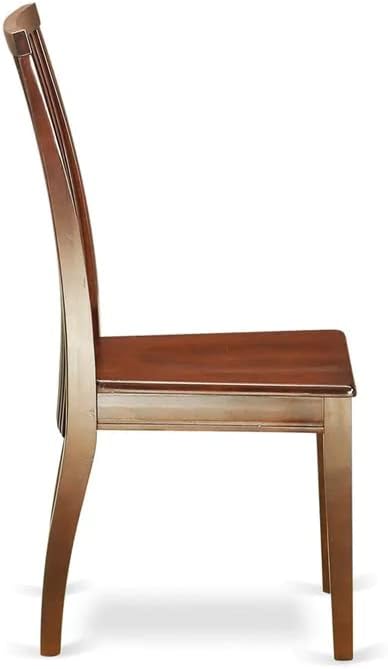 East West Furniture DOIP7-MAH-W 7 Piece Dining Table Set Consist of a Rectangle Dining Room Table with Butterfly Leaf and 6 Wood Seat Chairs, 42x78 Inch, Mahogany