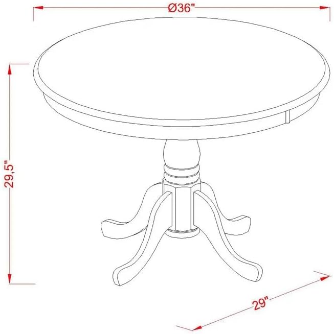 East West Furniture ANAS3-AWA-08 3 Piece Kitchen Dining Table Set contain A Modern Table and 2 Mist Beige Polyester Fabric Upholstered Dining Chairs, Antique Walnut