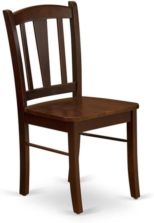 East West Furniture HLDL3-MAH-W 3 Piece Kitchen Table Set for Small Spaces Contains a Round Dining Room Table with Pedestal and 2 Solid Wood Seat Chairs, 42x42 Inch, Mahogany