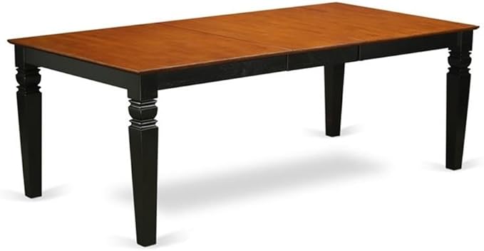 East West Furniture LGNI7-BCH-LC 7 Piece Dining Room Furniture Set Consist of a Rectangle Kitchen Table with Butterfly Leaf and 6 Faux Leather Upholstered Chairs, 42x84 Inch, Black & Cherry