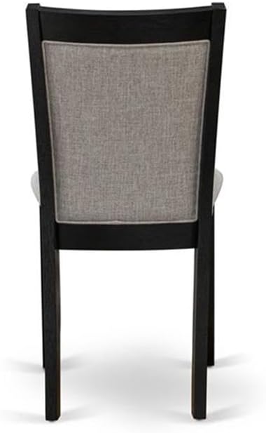 East West Furniture X697MZ606-7 7 Piece Kitchen Table & Chairs Set Consist of a Rectangle Dining Room Table with X-Legs and 6 Shitake Linen Fabric Parson Chairs, 40x72 Inch, Multi-Color