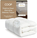 Coop Home Goods Essence Down Alternative Mattress Topper Cal King, Plush 2-Inch Gusset and Baffle Box Design for Even Support and Comfort, Premium Bed Topper for Pressure Relief, Oeko-TEX Certified