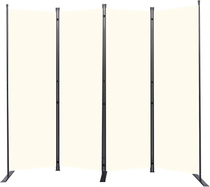 Room Divider 6FT Portable Room Dividers and Folding Privacy Screens, 88'' W Fabric Divider for Room Separation, 4 Panel Partition Room Dividers Freestanding Wall Divider Screen for Dorm Studio Office