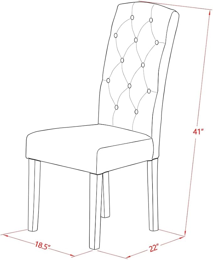 East West Furniture DOCE7-MAH-10 7 Piece Dinette Set Consist of a Rectangle Dining Room Table with Butterfly Leaf and 6 Dahlia Linen Fabric Parsons Dining Chairs, 42x78 Inch, Mahogany