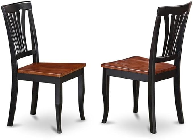 East West Furniture QUAV5-BCH-W 5 Piece Dining Set Includes a Rectangle Dining Room Table with Butterfly Leaf and 4 Kitchen Chairs, 40x78 Inch, Black & Cherry