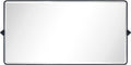 TEHOME 58 x 28'' Pivot Full Length Bathroom Vanity Mirror Matt Black Metal Framed Full Body Tilting Beveled Vanity Mirrors Wall Mounted Floor Pivoting Mirror for Bathroom, Living Room