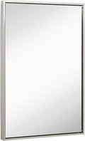 Hamilton Hills 30x40 inch Bathroom Mirror Cabinet - Large Rectangular Wall-Mounted Mirrors for Bathroom - 1/2 inch Floating Frame Vanity Mirror with Nickel Glass - Hangs Horizontal or Vertical