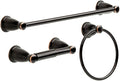 Franklin Brass Kinla 3-Piece Bathroom Set Oil Rubbed Bronze 24" Towel Bar Rack, Toilet Paper Holder, Ring Hardware KIN3PC-ORB