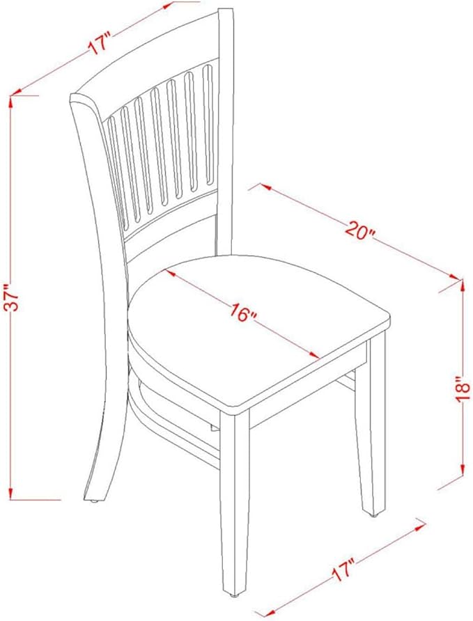 East West Furniture DLVA3-ESP-W 3 Piece Dinette Set for Small Spaces Contains a Round Dining Table with Dropleaf and 2 Dining Room Chairs, 42x42 Inch, Espresso