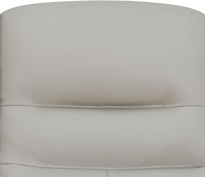 Electric Power Reclining Arm-Chair, Electric Genuine Breathing Leather Recliner Chair, Comfy Wide Lazy Top Grain Leather Chair with USB Port for Living Room (Grey, Single Chair)