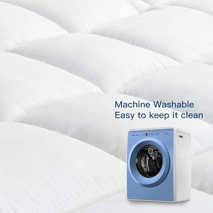 COONP Twin Mattress Topper, Extra Thick Pillowtop, Cooling Plush Mattress Pad Cover Cotton Top Bed Topper Protector with 8-21 Inch Deep Pocket