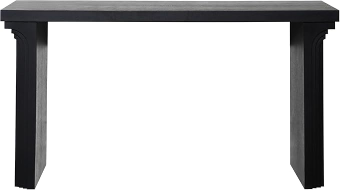 KEIKI Wood Entryway Console Table Behind Couch & Sofa, Modern Minimalist Style for Entrance, Hallway, Living Room, Black