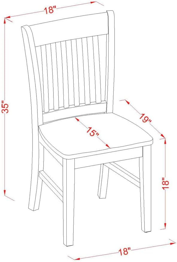 East West Furniture DONO9-LWH-W 9 Piece Dining Table Set Includes a Rectangle Dinner Table with Butterfly Leaf and 8 Dining Room Chairs, 42x78 Inch, Linen White