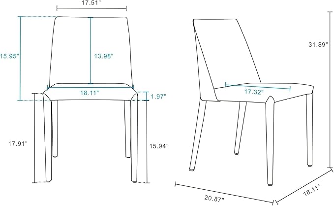 Manhattan Comfort Paris Coral Dining Chairs (Set of 6)