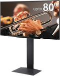 WALL V3 High Type | Sleek 32-80 Inch Universal Ultra Thin TV Stand | Satin Black | for Living Room and Bedroom, Space Saving, Adjustable Mount, No Drill, Japan-Engineered Design