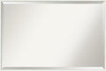 Amanti Art White Bathroom Mirror for Over Sink, 25x37 Lucie White Rectangle Vanity Mirror, Large Modern Wood Frame, Hangs Horizonally and Vertically, Bathroom Wall Decor, Beveled Edge from WI, USA