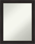 Amanti Art Brown Bathroom Mirror for Over Sink, 30x24 Furniture Espresso Rectangle Vanity Mirror, Medium Casual Frame, Hangs Horizonally and Vertically, Bathroom Wall Decor, Non-Beveled Edge
