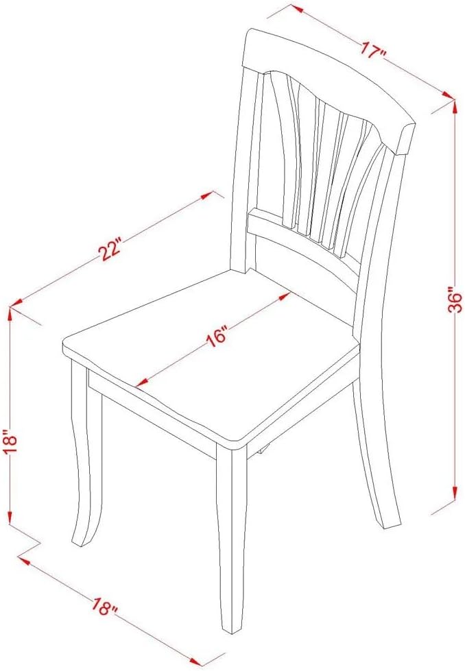 East West Furniture ANAV3-WHI-W 3 Piece Dinette Set for Small Spaces Contains a Round Dining Room Table with Pedestal and 2 Kitchen Dining Chairs, 36x36 Inch, Buttermilk & Cherry