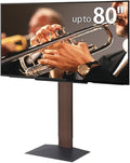 WALL V3 High Type | Sleek 32-80 Inch Universal Ultra Thin TV Stand | Walnut | for Living Room and Bedroom, Space Saving, Adjustable Mount, No Drill, Japan-Engineered Design