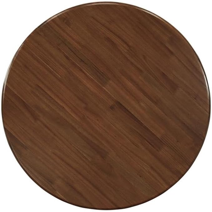 East West Furniture ANDA5-AWA-26 5 Piece Kitchen Table Set Includes a Round Dining Table with Pedestal and 4 Polyester Fabric Upholstered Parson Chairs, 36x36 Inch, Antique Walnut