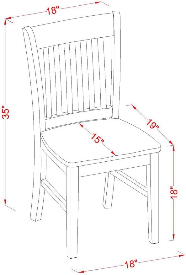 East West Furniture MZNO3-LWH-W 3 Piece Kitchen Table Set for Small Spaces Contains a Rectangle Dining Room Table with Dropleaf and 2 Solid Wood Seat Chairs, 36x54 Inch, Linen White