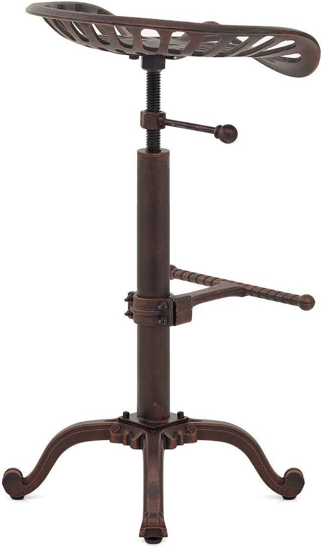 Industrial Bar Stools-Swivel Tractor Seat-Bar Height Adjustable 23-31inch-Kitchen Island Dining Chair