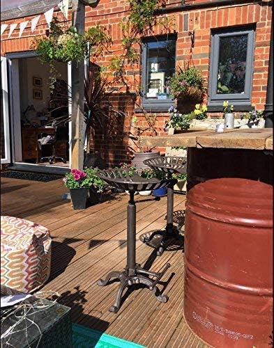 LOKKHAN Rustic Industrial Bar Stool - Cast Iron Tractor Stool Adjustable Height Swivel Breakfast Bar Stool (Copper)