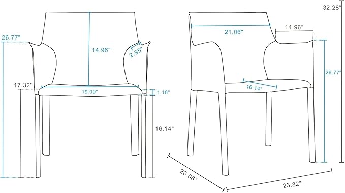 Manhattan Comfort Paris 8-Piece Leather Dining Chair and Armchair Set, Upholstered in Luxurious Saddle Material, Metal Frame, Ideal for Industrial and Coastal Homes, No Assembly, Clay