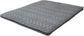 EMOOR Japanese Wool-Blend Padded Futon Mattress GOMA King Dark Gray, Gusset Foldable Sotrable Elastic Bands Floor Sleeping Guest Bed Tatami Mat