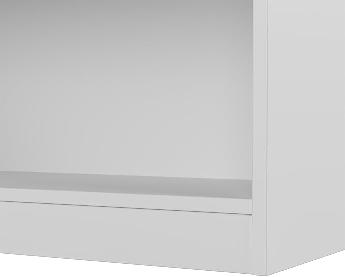 Bush Furniture Universal 17W Narrow 5 Shelf Bookcase in White - Set of 2, Matching Skinny Bookshelves for Home Office or Living Room Storage