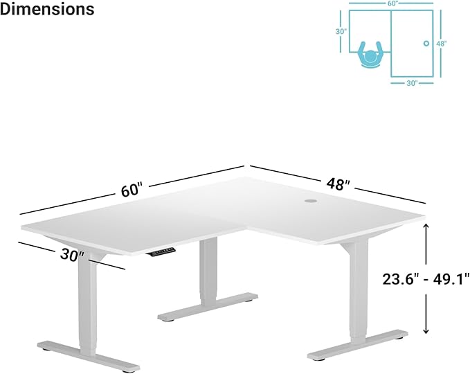 Standing Desk: FLT-05, DT-3030-BB, DT-4830-BB, DA-10-Black
