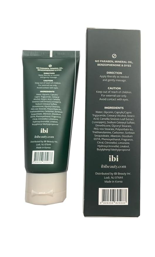 IBI Ultra Hydrating Moisturizing Hand Cream For Dry & Senstive Skin, Green Tea 2.02 Ounce Tube (60ml 1 Pc)