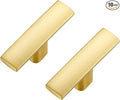 10 Pack Cabinet Handles Single Hole - Curved Cabinet Knobs Brushed Brass Drawer Pulls for Kitchen Cupboard Solid Pulls for Dresser Drawer Arch Closet Hardware