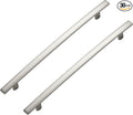 30 Pack Cabinet Handles 7.5" Hole Center - Curved Cabinet Pulls Brushed Nickel Drawer Pulls for Kitchen Cupboard Solid Hardware for Dresser Drawer Arch Hardware